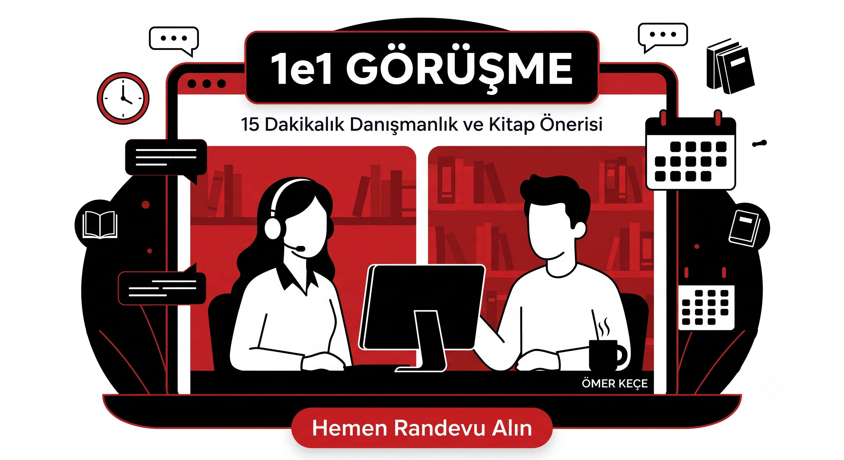 1e1 Online Görüşme (15 Dakika)+ Kitap Hediyeli